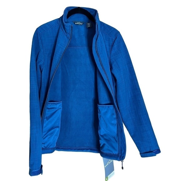 NWT EDDIE BAUER Women's Shaded Crosshatch Soft Shell Jacket Blue Size S - Picture 10 of 16